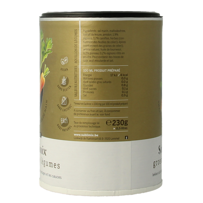 Sublimix Groentebouillon glutenvrij 230.00 Gram