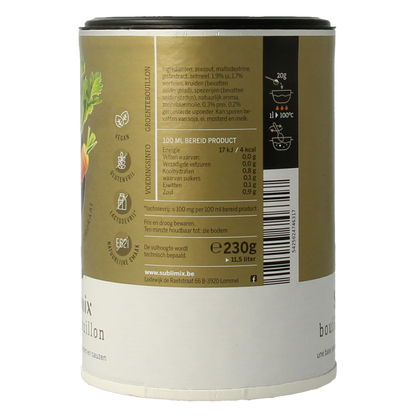 Sublimix Groentebouillon glutenvrij 230.00 Gram