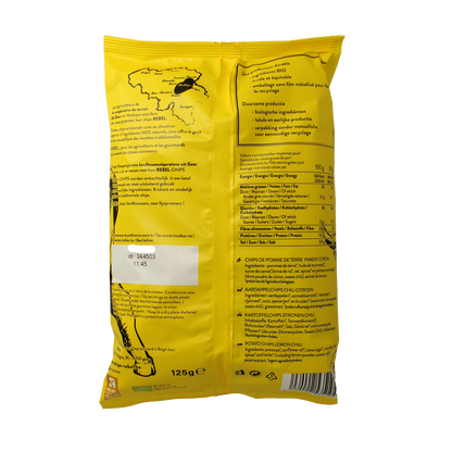 reBEL Aardappelchips chili lemon bio 125.00 Gram