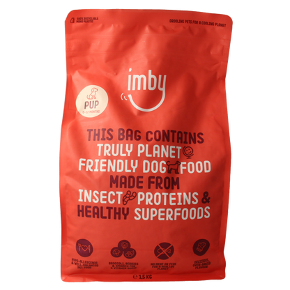 Imby Pet Food  Hondenbrokken insecteneiwit puppy 1-12mnd 1500 Gram