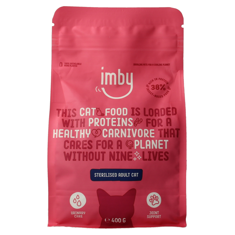 Imby Pet Food  Kattenbrokken insecteneiwitten 400 Gram