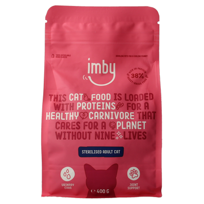 Imby Pet Food  Kattenbrokken insecteneiwitten 400 Gram