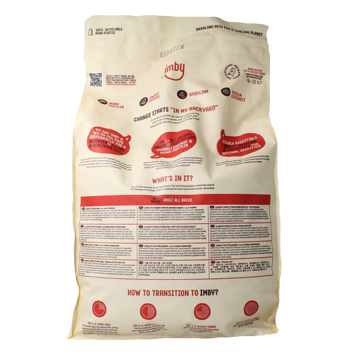 Imby Pet Food  Hondenbrokken insecteiwitten gastrointestina 4.00 Kilogram