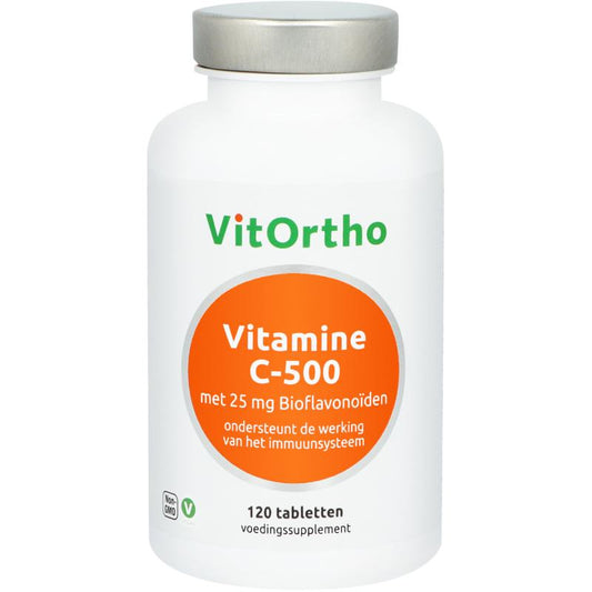 VitOrtho Vitamine C 500mg met 25mg bioflavonoiden 120.00 Tabletten