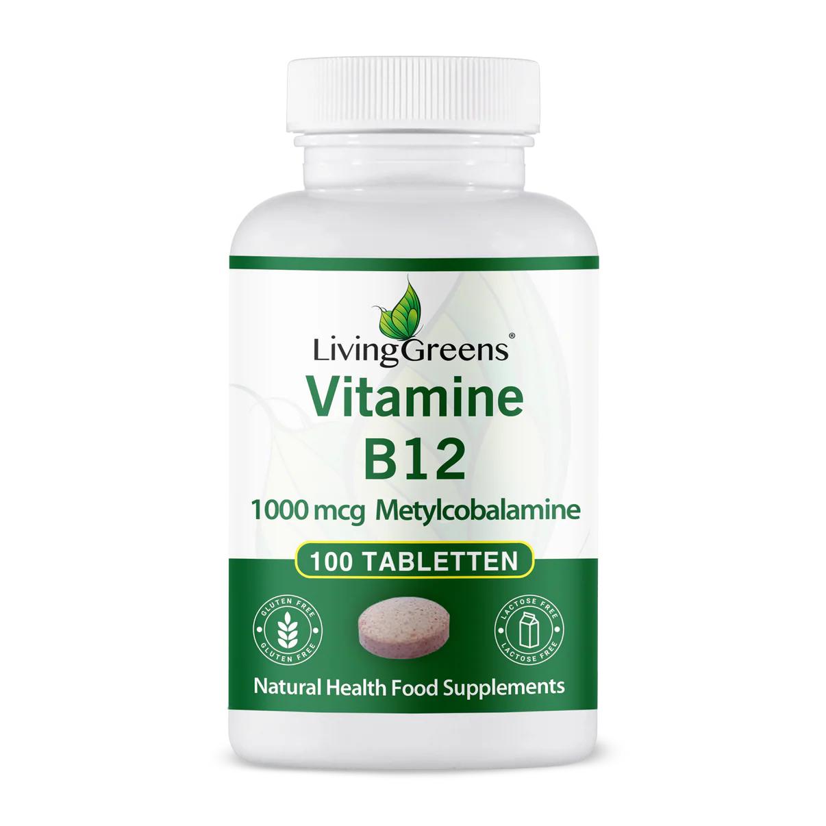 Livinggreens Vitamine B12 methylcobalamine 1000mcg 100.00 Tabletten