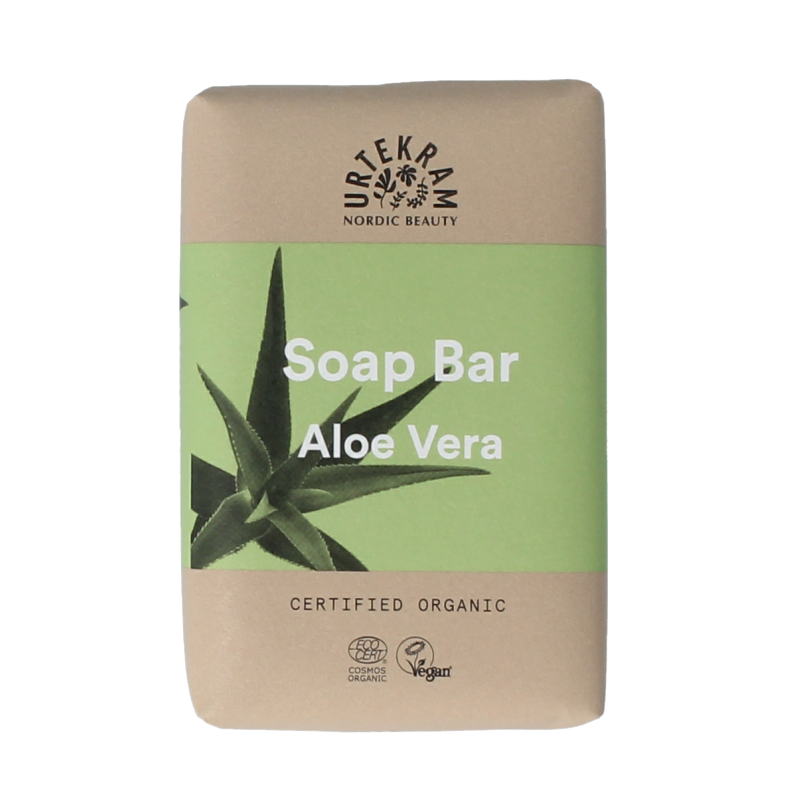 Urtekram Stukje zeep aloe vera bio 100 Gram