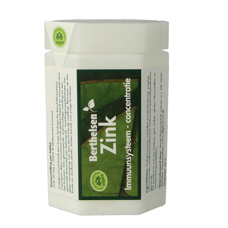 Berthelsen Zink gluconaat 20mg 120 Tabletten