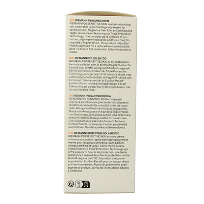 P20 Sensitive lotion SPF50+ 200.00 Milliliter