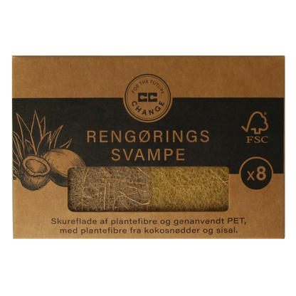 CC Hansen Kleine schuursponsjes plantenvezels uit kokosnoot 8 Stuks