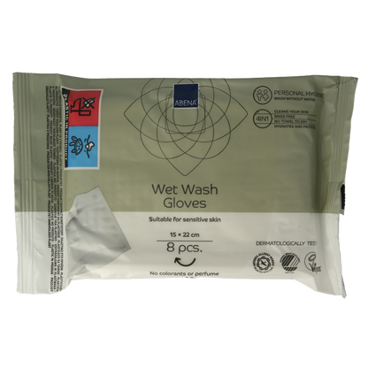 Abena Wet wash washandjes verzorgend 8 Stuks