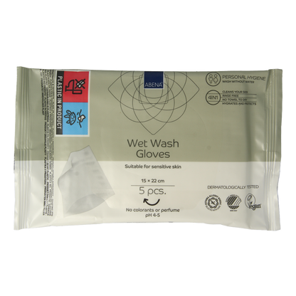Abena Wet wash washandjes verzorgend 5.00 Stuks