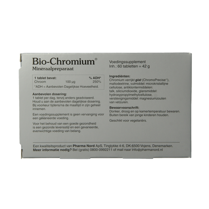 Pharma Nord Bio chromium bloedsuiker 60 Tabletten