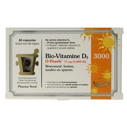 Pharma Nord Bio vitamine D3 75mcg 3000IE 80.00 Capsules