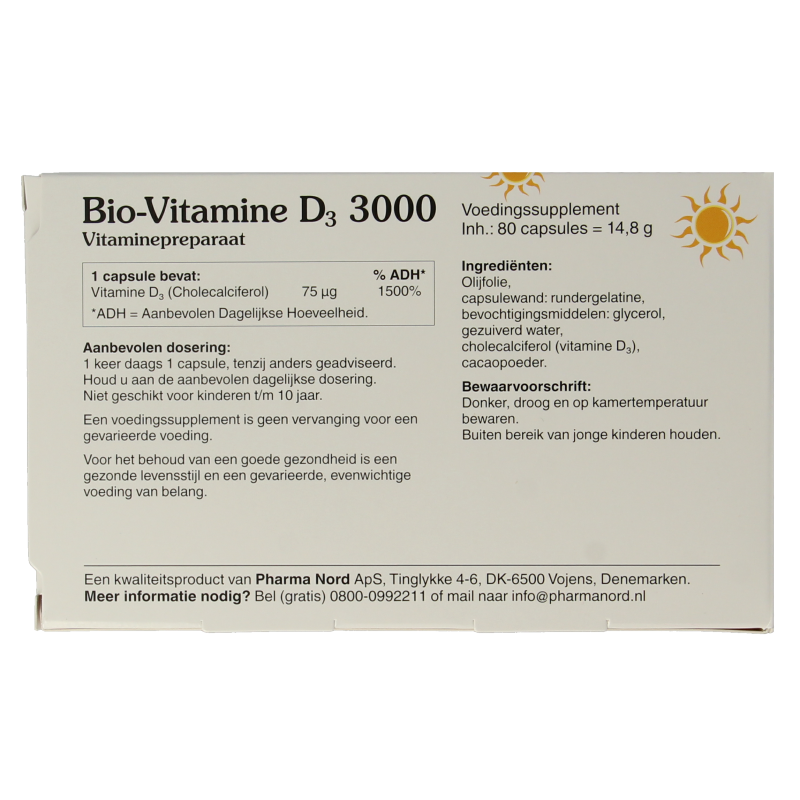 Pharma Nord Bio-Vitamine D3 3000IE D pearls 80 Capsules