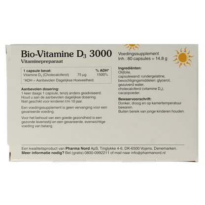Pharma Nord Bio-Vitamine D3 3000IE D pearls 80 Capsules