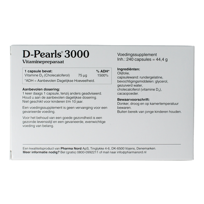 Pharma Nord Bio vitamine D3 75mcg 3000IE 240.00 Capsules