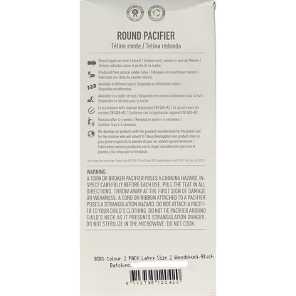 Bibs Fopspeen maat 2 woodchuck/blush 2 pack 2 Stuks