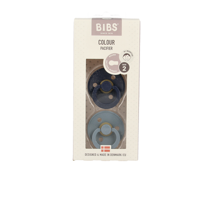 Bibs Fopspeen maat 2 deep space/petrol 2 pack 2.00 Stuks