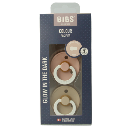 Bibs Fopspeen maat 3 blush vanilla night 2 Stuks