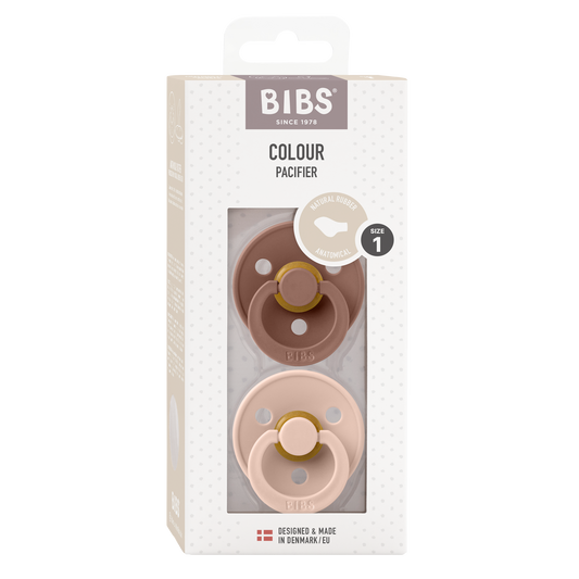 Bibs Fopspeen anatomical maat 1 blush/woodstock 2 Stuks