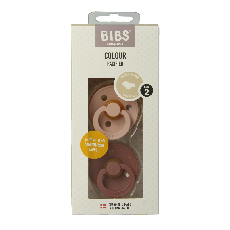 Bibs Fopspeen anatomical maat 2 blush/woodstock 2 Stuks