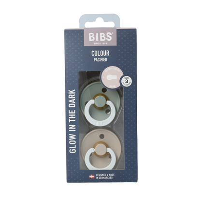 Bibs Fopspeen maat 3 sage vanilla night 2 Stuks
