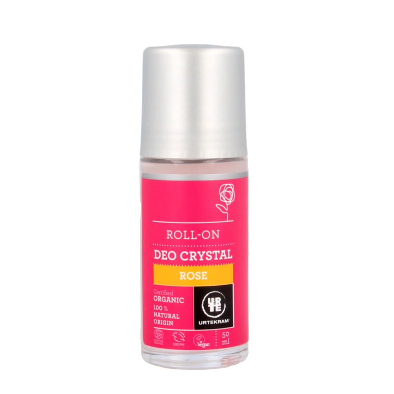 Urtekram Deodorant crystal roll on rozen 50 Milliliter