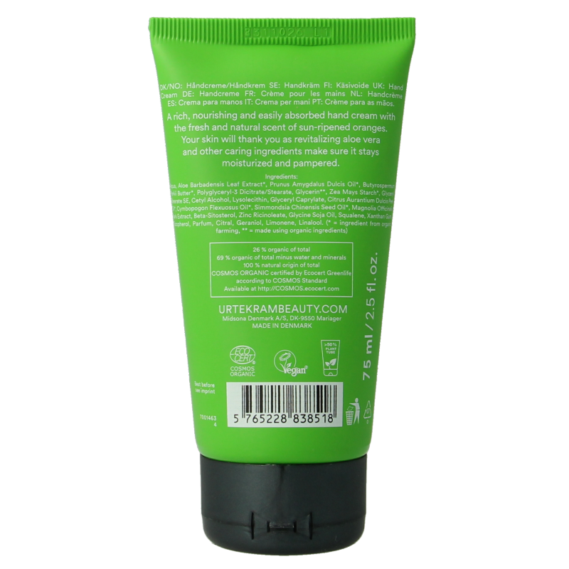 Urtekram Handcreme aloe vera 75 Milliliter