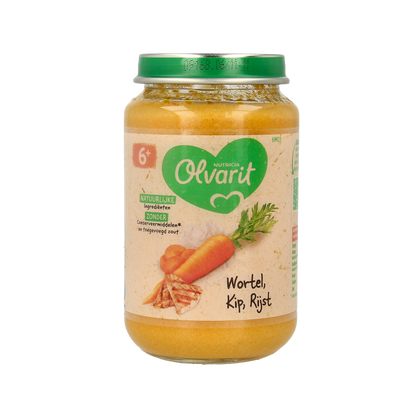 Olvarit Wortel kip rijst 6M03 200 Gram