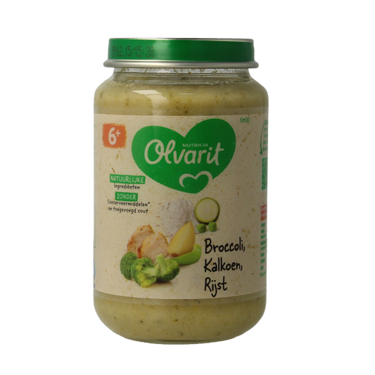 Olvarit Broccoli kalkoen rijst 6M00 200 Gram