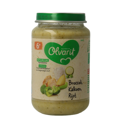 Olvarit Broccoli kalkoen rijst 6M00 200 Gram