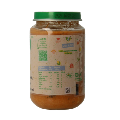 Olvarit Tomaat ham macaroni 8M09 200 Gram