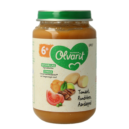 Olvarit Tomaat rundvlees aardappel wortel 200 Gram