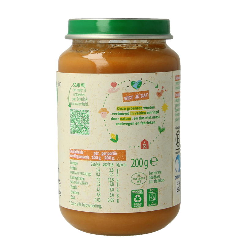 Olvarit Tomaat rundvlees aardappel wortel 200 Gram