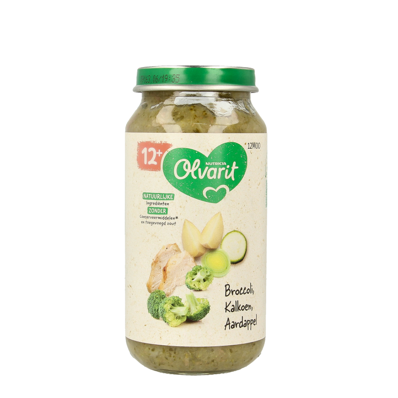 Olvarit Broccoli kalkoen aardappel 12M00 250 Gram