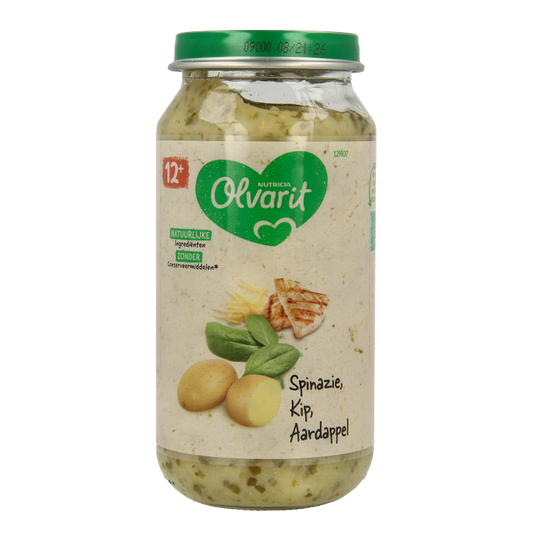 Olvarit Spinazie kip aardappel 12M07 250 Gram