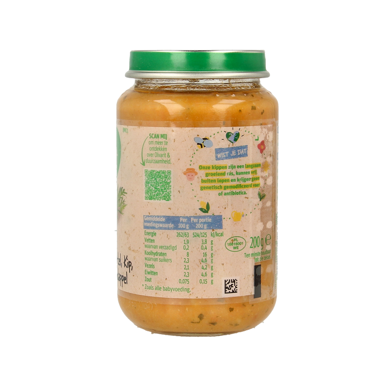 Olvarit Wortel kip aardappel 8M01 200 Gram