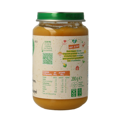 Olvarit Pompoen kip aardappel 6M09 200 Gram