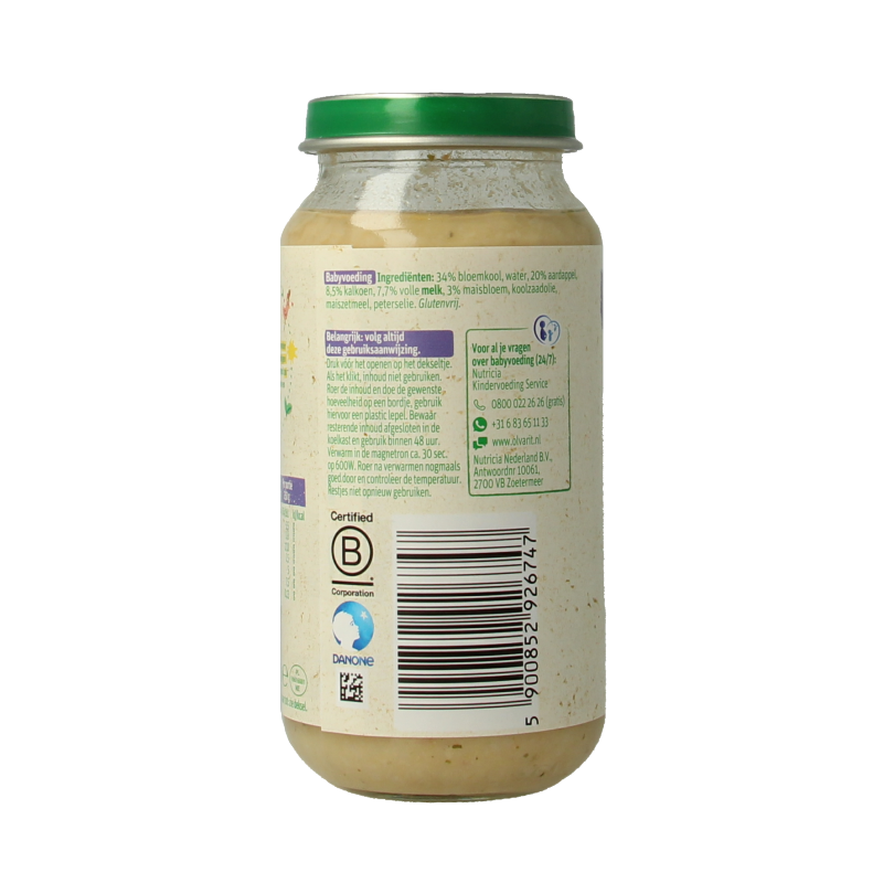 Olvarit Bloemkool kalkoen aardappels 15M08 250 Gram