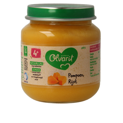 Olvarit Pompoen rijst 4M76 125 Gram