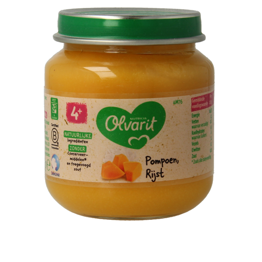 Olvarit Pompoen rijst 4M76 125 Gram