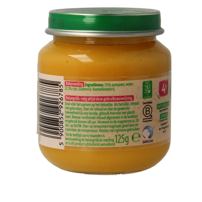 Olvarit Pompoen rijst 4M76 125 Gram