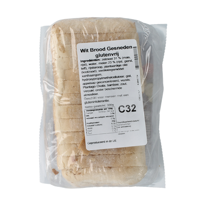 Bezgluten Wit brood gesneden glutenvrij 300.00 Gram