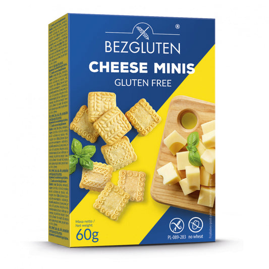 Bezgluten Cheese minis koekjes glutenvrij 60 Gram