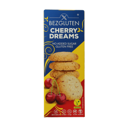 Bezgluten Koekjes kers zonder toegevoegde suiker glutenvrij 110 Gram