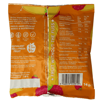 5th Season Freeze dried mango & raspberry 14 Gram - DrogistWereld