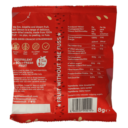 5th Season Freeze dried strawberries 8 Gram - DrogistWereld