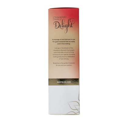 Bodygliss Silky soft massageolie champagne strawberry 150 Milliliter