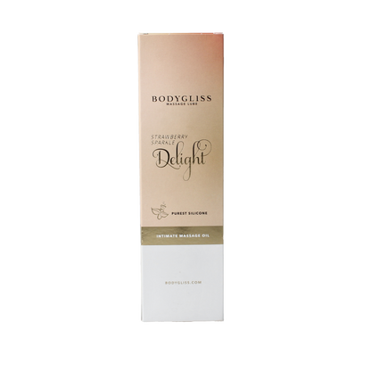 Bodygliss Silky soft massageolie champagne strawberry 150 Milliliter
