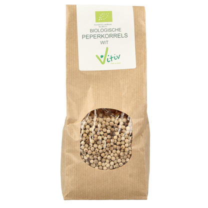 Vitiv Peperkorrels wit bio 250 Gram